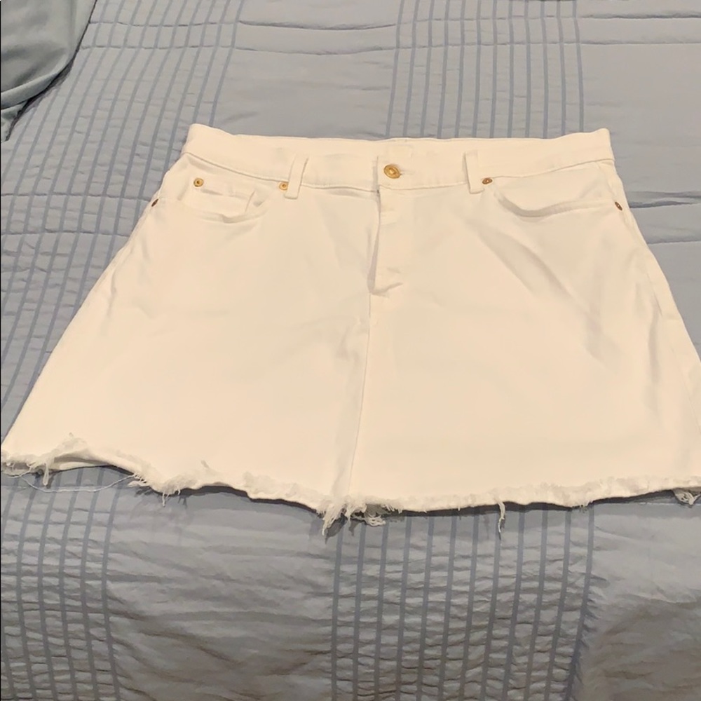 White denim Seven for Mankind Mini skirt